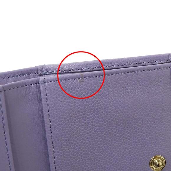 CHANEL Purple Caviar Leather Wallet - Picture 8 of 12